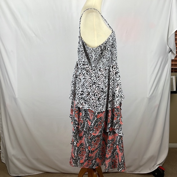 Lane Bryant Smocked Ruffle Boho Chiffon Sundress w/Removable Straps - Size 26 - Picture 10 of 15